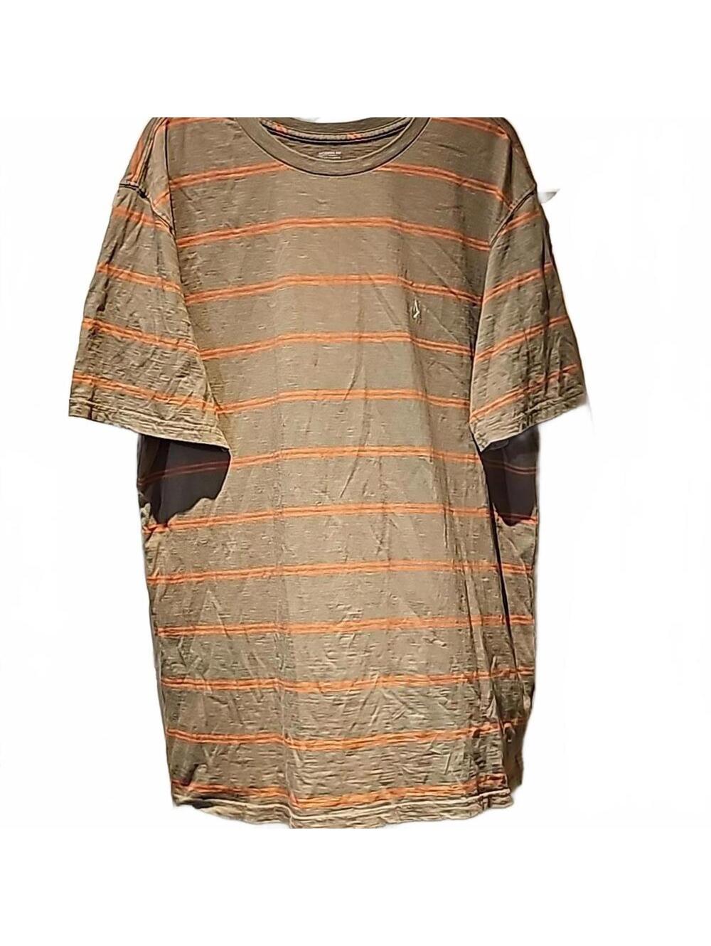 Volcom short sleeve striped shirt size XXL